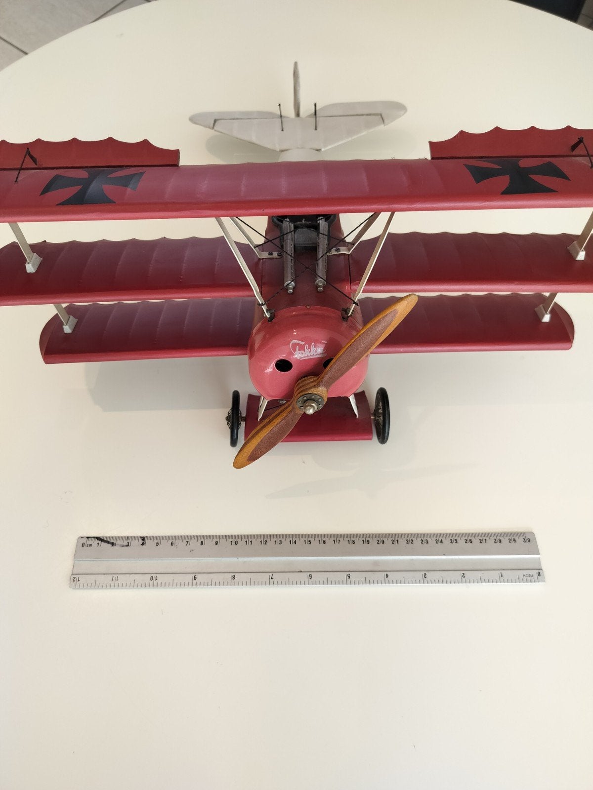 Fokker Dr.I driedekker – decoratief schaalmodel, Ophalen of Verzenden