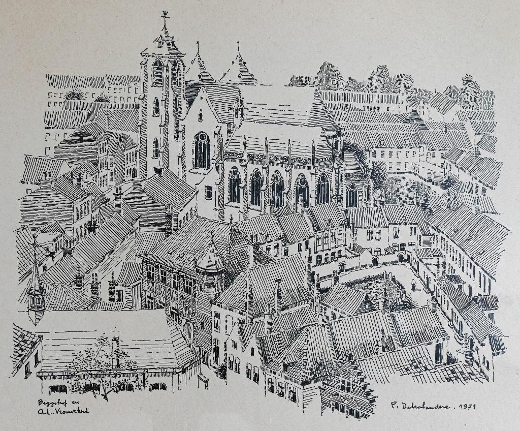 PENTEKENING PAUL DEBRABANDERE (STADSZICHT KORTRIJK), Ophalen