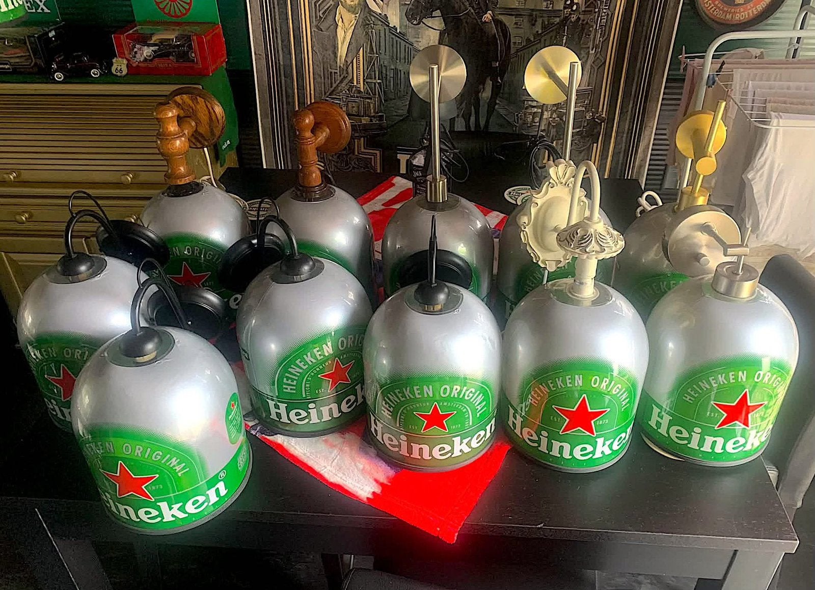 Te koop mancave Heineken wandlampen, Verzamelen, Ophalen of Verzenden, Zo goed als nieuw, Overige typen, Heineken