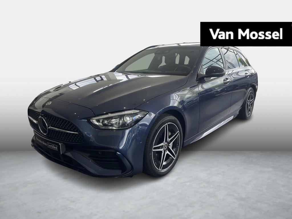 Mercedes-Benz C 300 e AMG Line Break + DIGITAL LIGHT + LEDER, Automaat, Zwart, 4 cilinders, Bedrijf