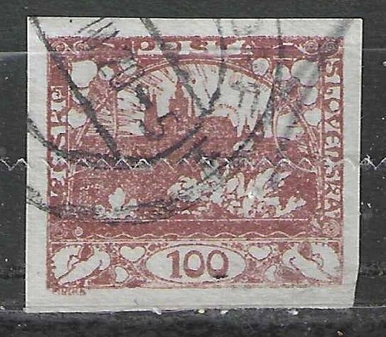 Tchécoslovaquie 1918/1920 - Yvert 20 - Hradcany - 100 (ST), Envoi, Affranchi