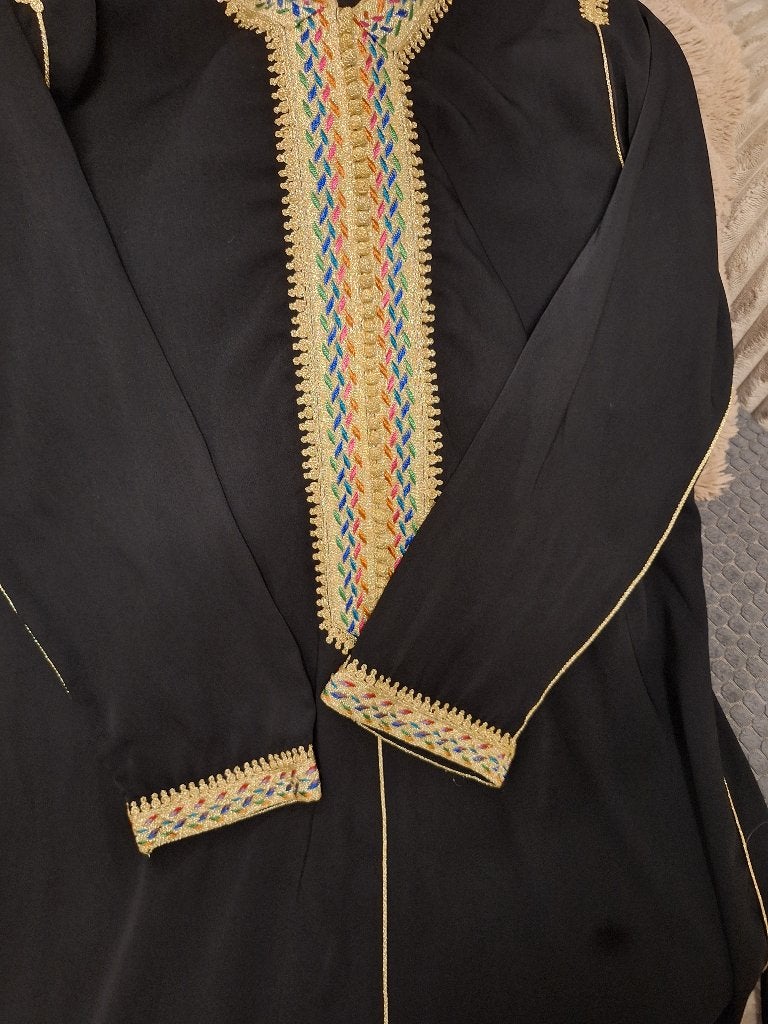 Kaftan/Kaftan zwart, Zwart, Nieuw, Onder de knie, Ophalen