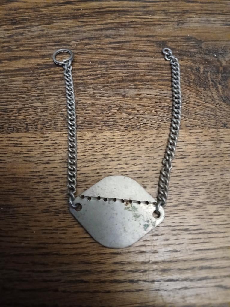 Oude dogtags Abl Vierge, Verzamelen, Verzenden, Landmacht, Overige typen