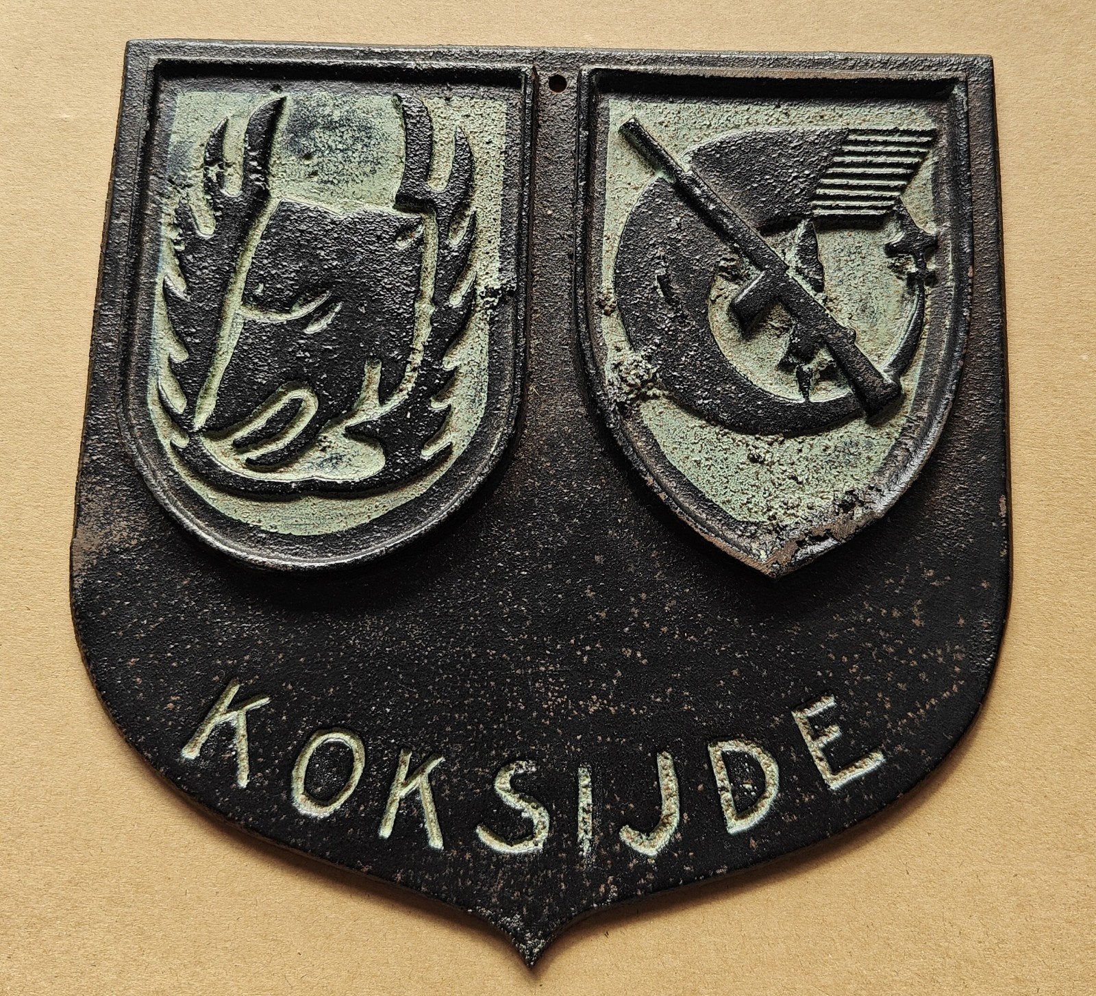 40 SQN Koksijde Metaal Wapenschild, Ophalen of Verzenden, Luchtmacht, Embleem of Badge