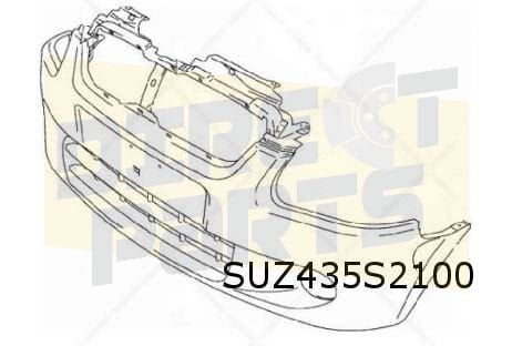 Suzuki Wagon R+ (5/00-5/08) voorbumper (te spuiten) Originee, Neuf, -, -, Avant