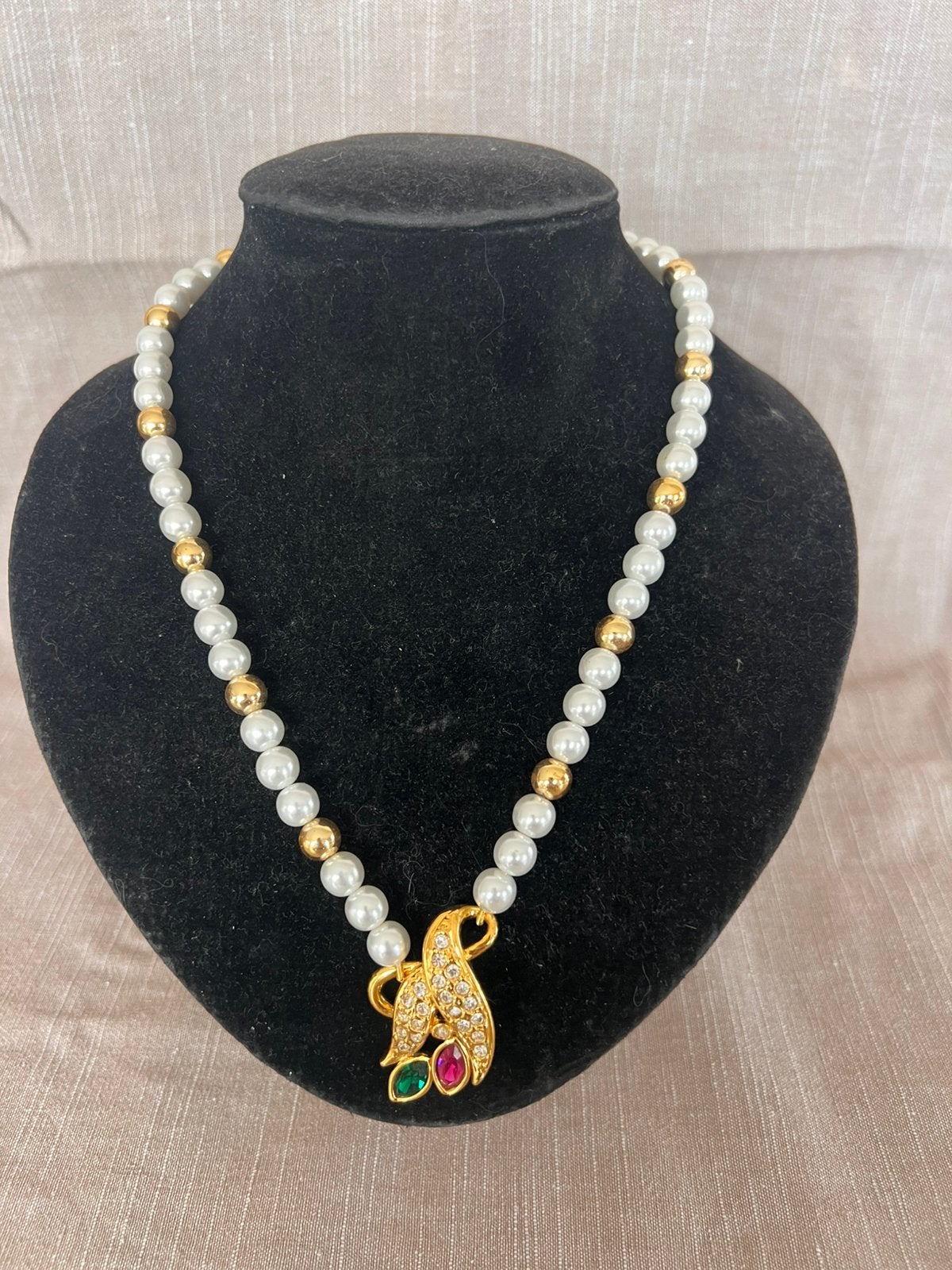 Parelsnoer, Handtassen en Accessoires, Ophalen of Verzenden, Zo goed als nieuw, Wit, Goud