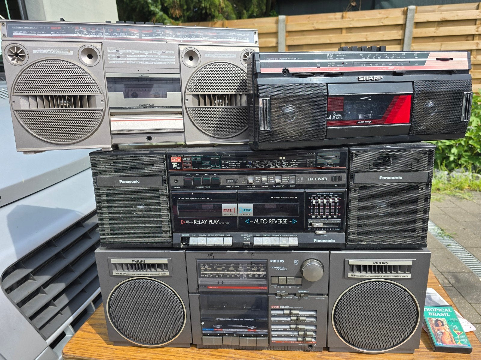 Vintage radio cassette ghettoblaster, Enlèvement, Radio
