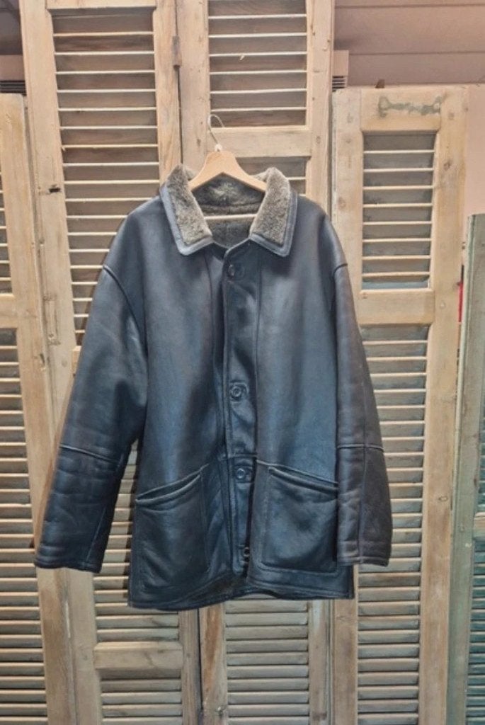 Mooie leren lammy jas gevoerd, Kleding | Dames, Zwart, Maat 46/48 (XL) of groter, Ophalen of Verzenden, M.flues