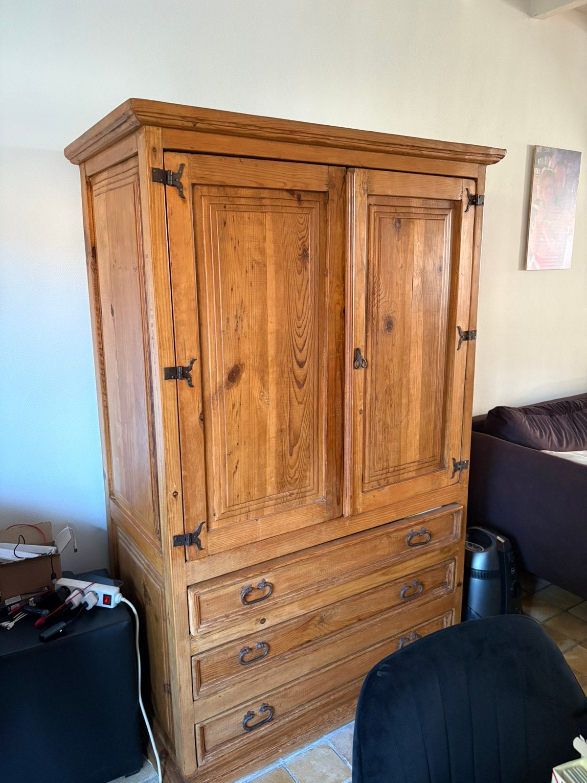 Antieke kast, Ophalen, Gebruikt, 70 tot 120 cm, Landelijke stijl
