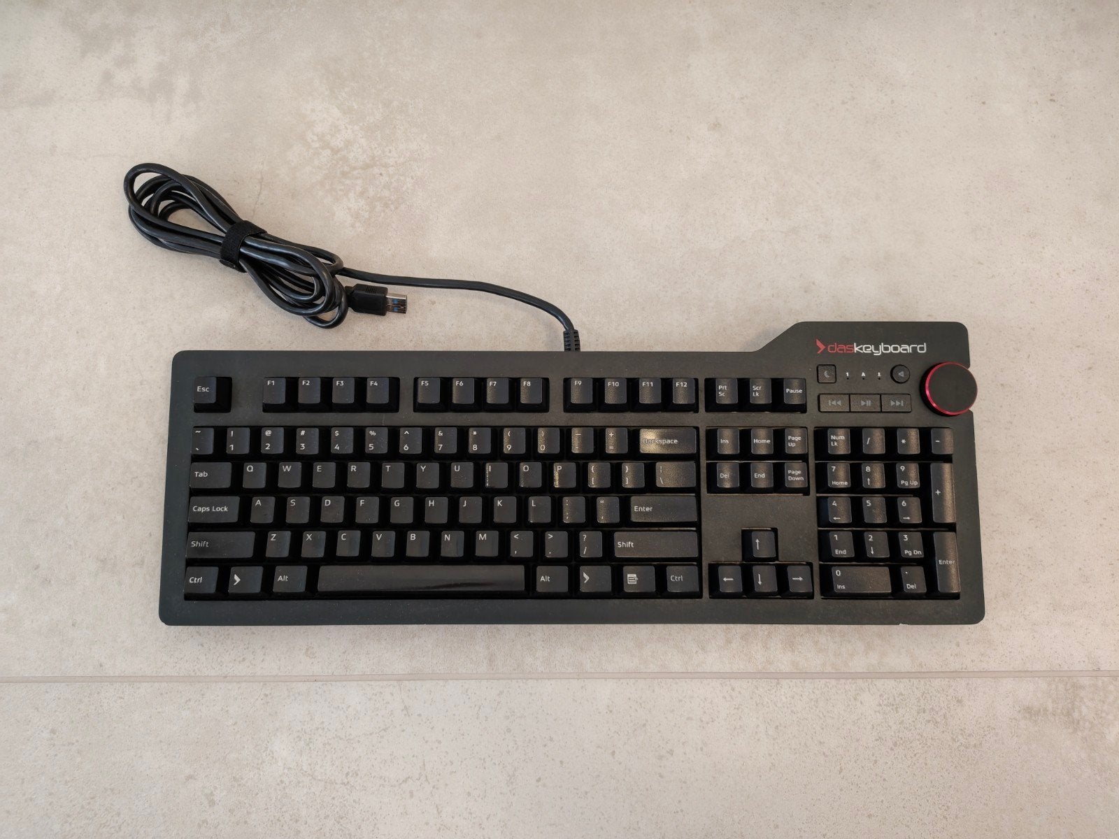 Das Keyboard Mechanisch Toetsenbord (Cherry MX Blue), Computers en Software, Toetsenborden, Gebruikt, Multimediatoetsen, Daskeyboard