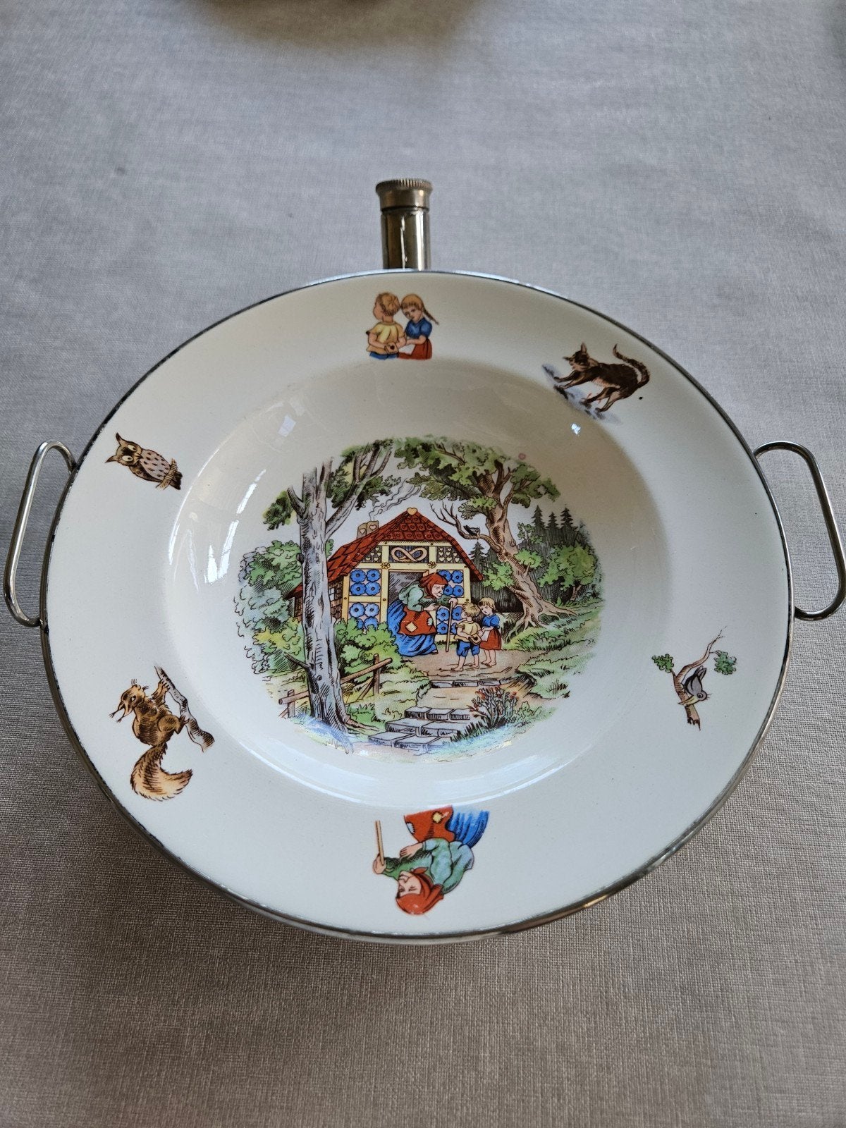 Warmhoudbord vintage, Antiek en Kunst, Ophalen of Verzenden