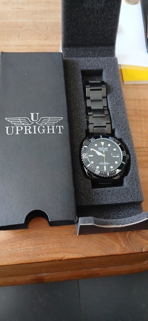 Herenuurwerk UPRIGHT, Handtassen en Accessoires, Overige merken, Staal, Staal, Polshorloge