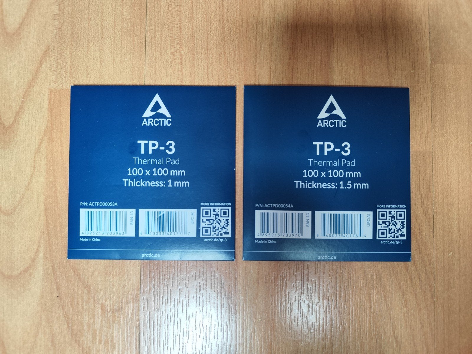 Arctic TP3 thermische padpakket — 1,0 mm + 1,5 mm, Computers en Software, Computerkoelers, Gebruikt, Koelpasta, Ophalen of Verzenden