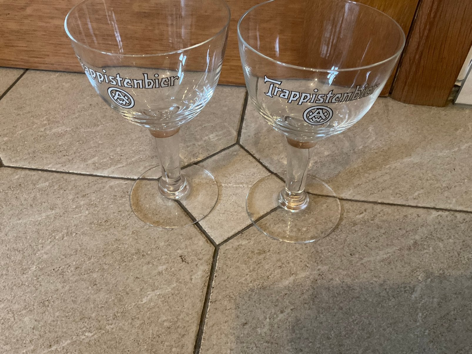2 verres de bière trappiste (grands), Collections, Envoi, Comme neuf