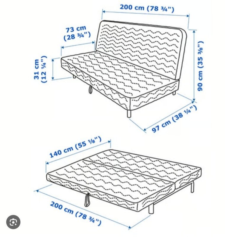 slaapbank ikea NYHAMN, Ophalen