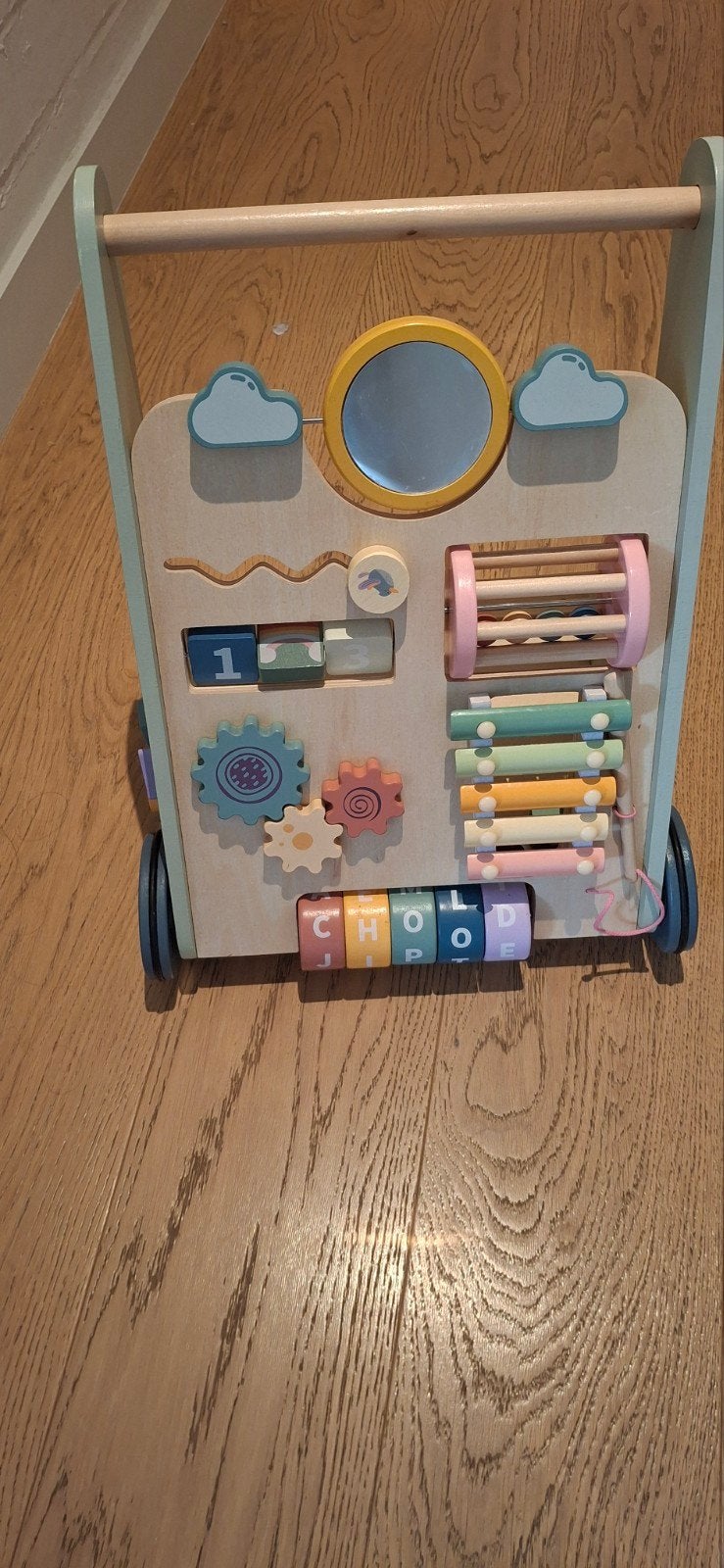 houten loopwagen, Ophalen of Verzenden, Gebruikt, Duw- of Trekspeelgoed