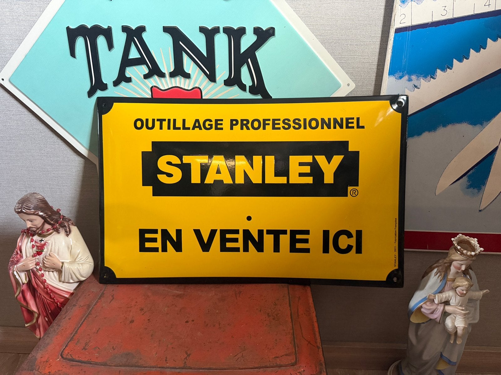 Assiette en émail Stanley, Collections, Enlèvement ou Envoi, Neuf, Panneau publicitaire