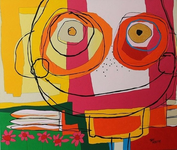 Kunsthandel Gennep - "Tussen Twee Levens", Antiquités & Art, Art | Peinture | Moderne, Enlèvement ou Envoi, Signé, Technique mixte