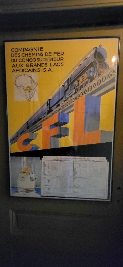 Unieke affiche van de Compagnie De Fer Du Congo, Verzamelen, Ophalen, Gebruikt