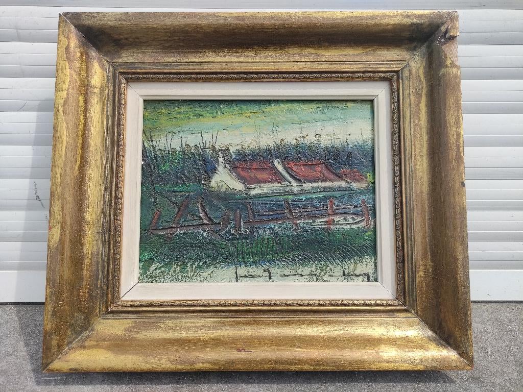 huile sur panneau signe stephan tessely, Antiek en Kunst, Kunst | Schilderijen | Klassiek, Ophalen of Verzenden