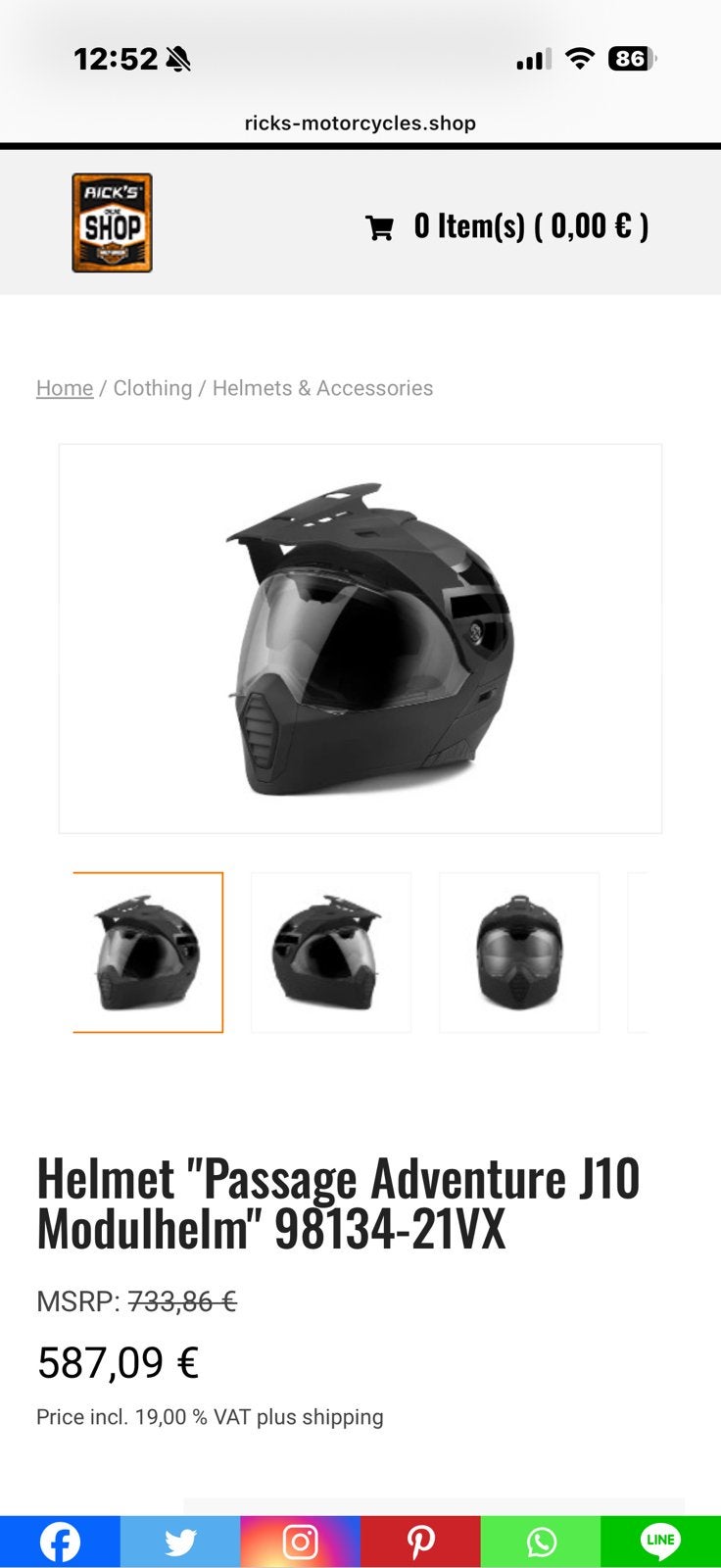 Harley originele HD-J10 modulaire helmen, Motoren, Ophalen of Verzenden, Nieuw