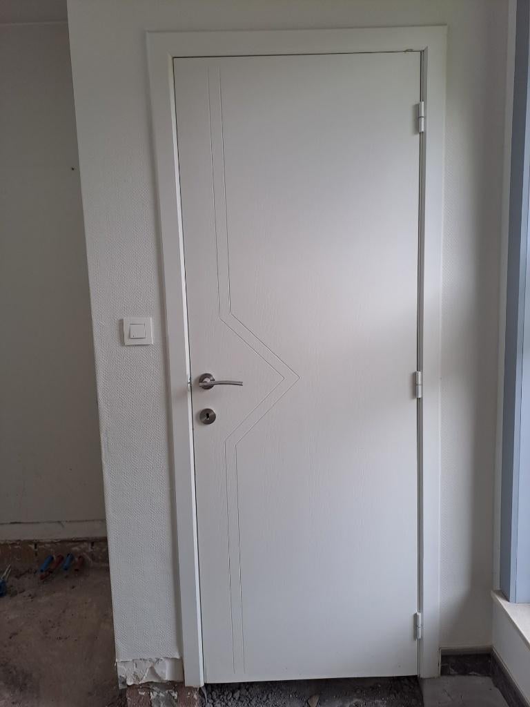witte houten binnendeuren, Doe-het-zelf en Bouw, Deuren en Vliegenramen, Ophalen, Gebruikt, Minder dan 80 cm, Binnendeur