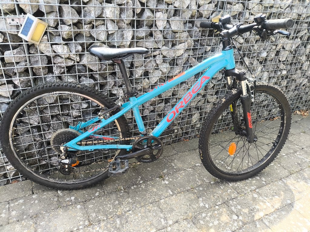 Orbea MX 24" MTB voor kinderen - Blauw/Rood- Weinig gebruikt, Ophalen, 20 inch of meer, Velgrem, Zo goed als nieuw