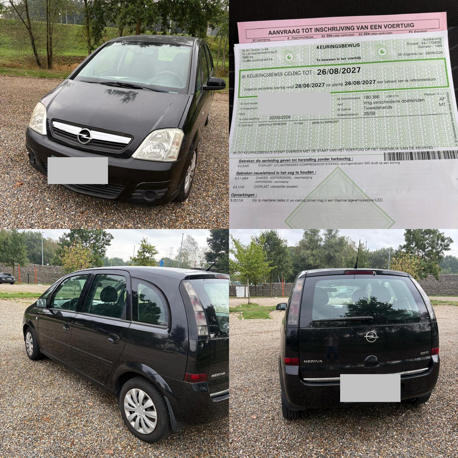 Gekeurd voor verkoop, Auto's, Opel, Voorwielaandrijving, Stof, 4 cilinders, Zwart
