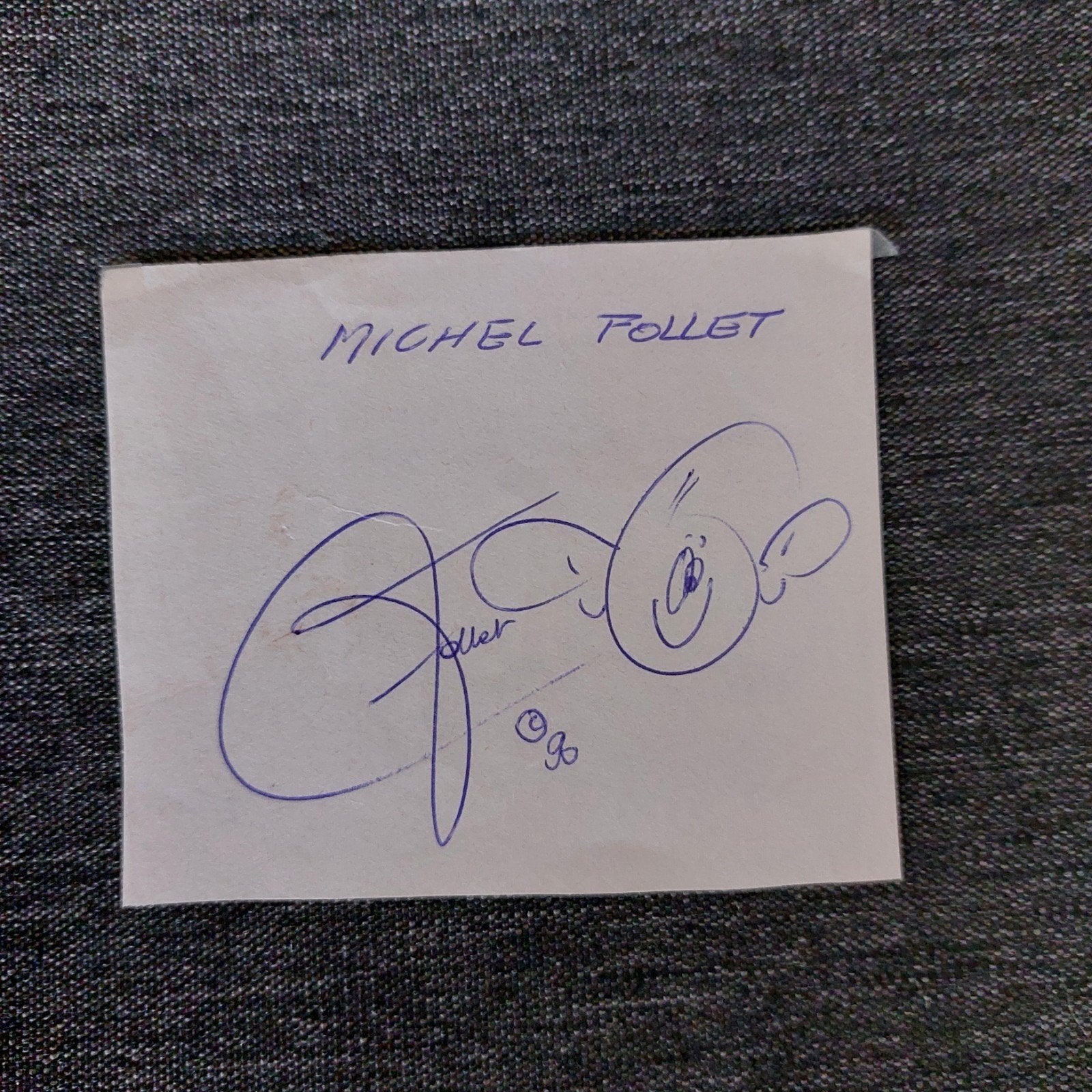 Handtekening van Michel Follet, Ophalen of Verzenden
