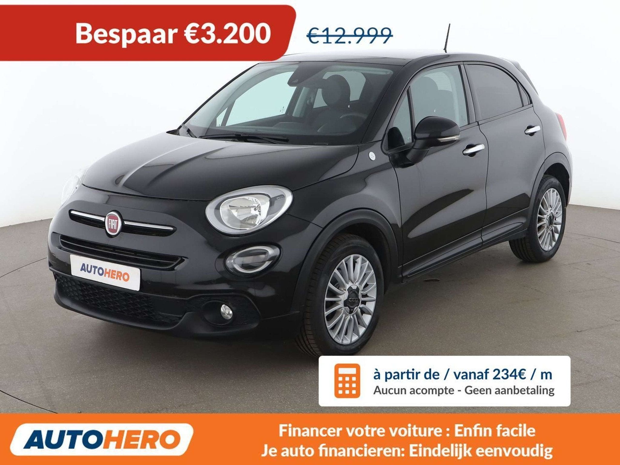 Fiat 500X 1.0 Turbo Google (année de construction 2021), Autos, 144 g/km, Achat, Euro 6, Détection des panneaux routiers