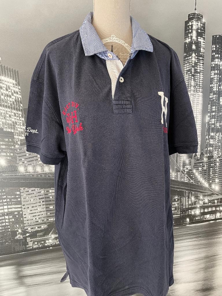 blauwe polo Tommy Hilfiger XL - katoen, Kleding | Heren, Polo's, Zo goed als nieuw, Maat 56/58 (XL), Blauw, Verzenden