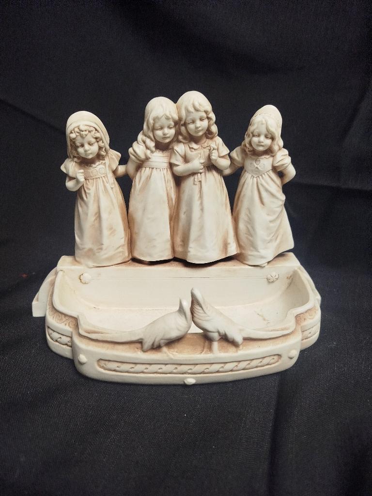JOLIE DECO ANCIENNE STATUE FILLETTES  GERMANY, Enlèvement ou Envoi, Comme neuf, Humain