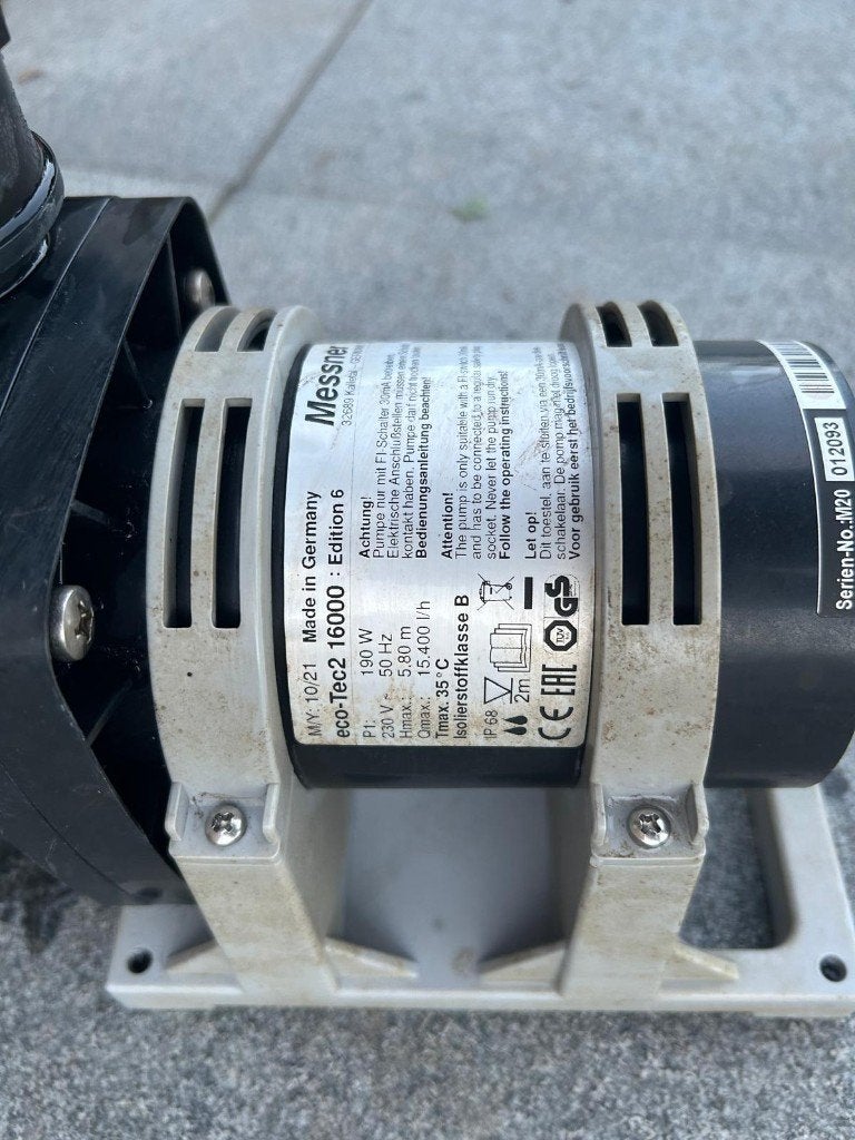 Messner eco-Tec2 16000 vijverpomp, Tuin en Terras, Ophalen, Gebruikt, Vijverpomp