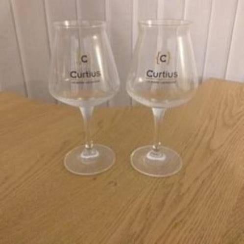2 bierglazen Curtius NIEUW, Verzamelen, Biermerken, Ophalen, Nieuw