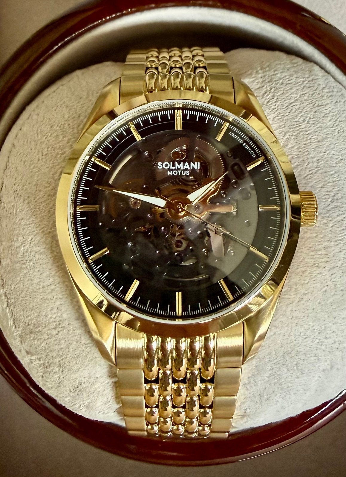MECHANISCHE SKELETON SOLMANI MOTUS GOLD TWV999€! 💯%NIEUW!, Ophalen of Verzenden, Nieuw
