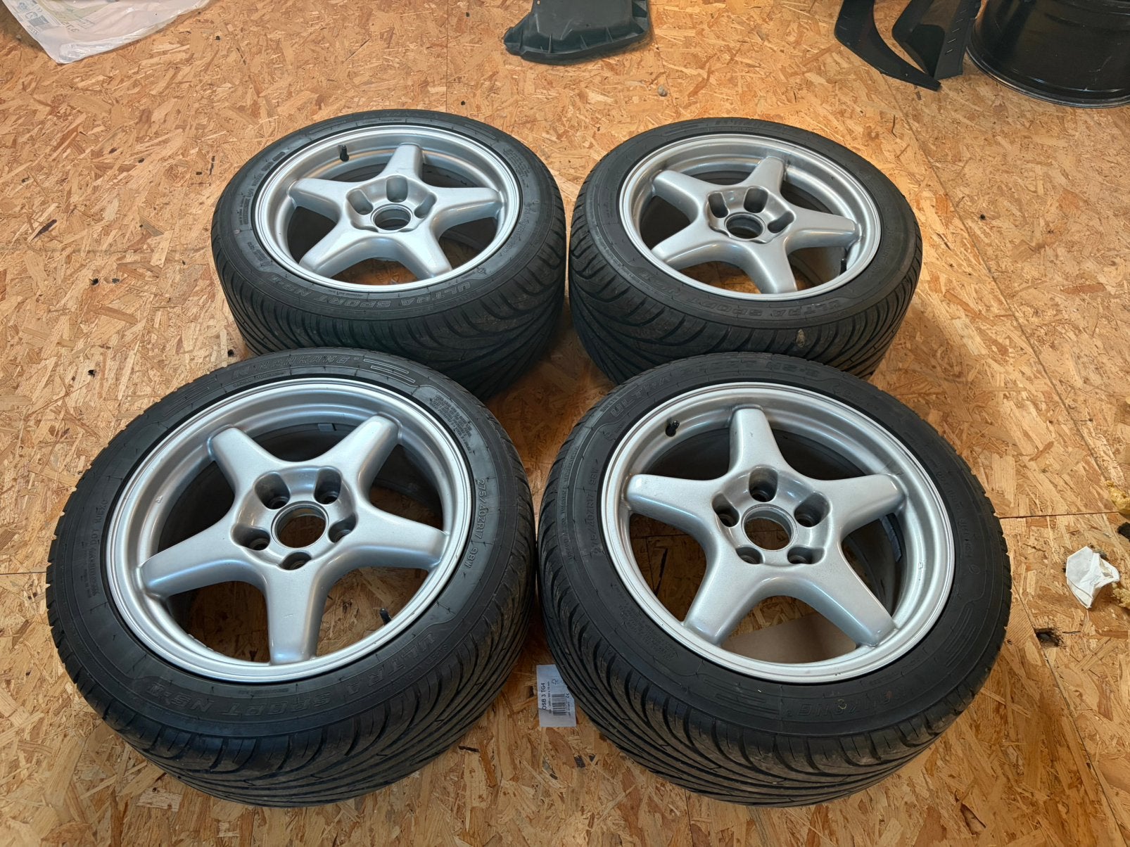 4X roues ( jantes + pneus ) Corvette C4. Jantes Type ZR-1 !, Enlèvement, Comme neuf