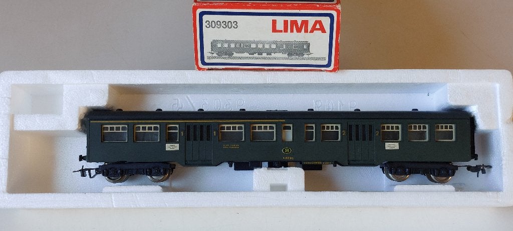 SNCB/NMBS LIMA VOITURE M2 MIXTE 1/2 CL*HO*DC, Analogique, Set de Trains, Lima, Envoi