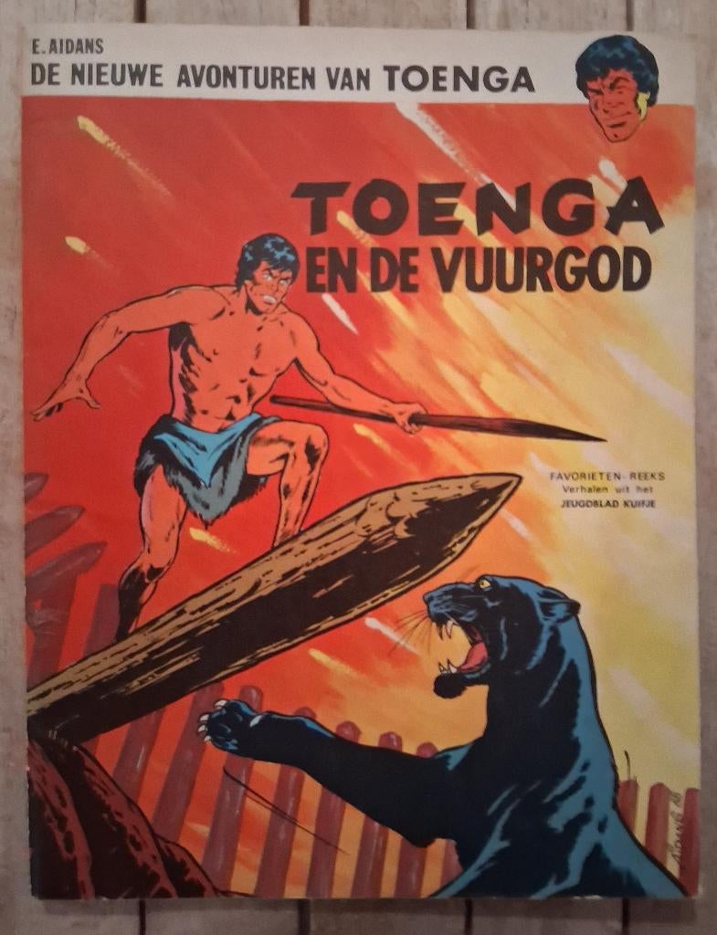De nieuwe avonturen van Toenga: Toenga en de vuurgod - 1968., Boeken, Stripverhalen, Ophalen of Verzenden