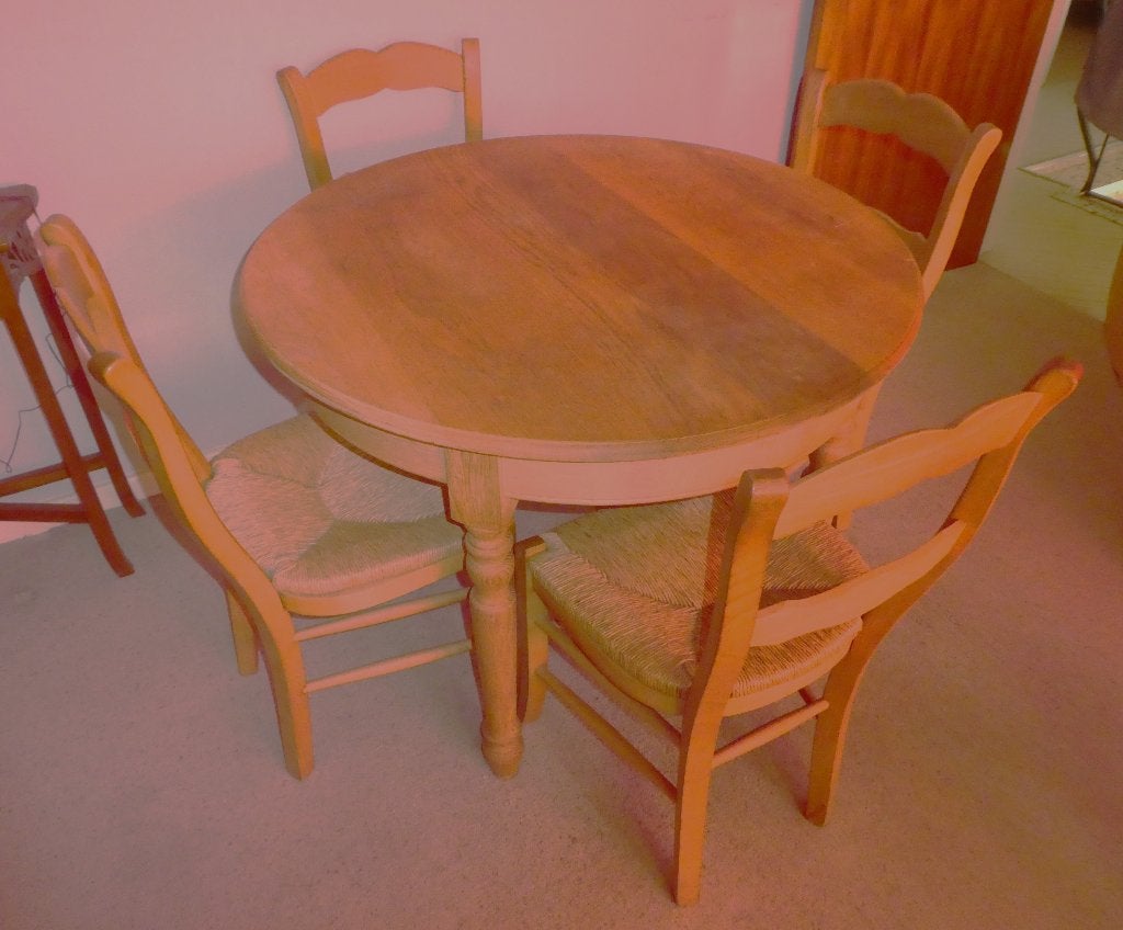 tafel in eik met 4 stoelen, Huis en Inrichting, Ophalen