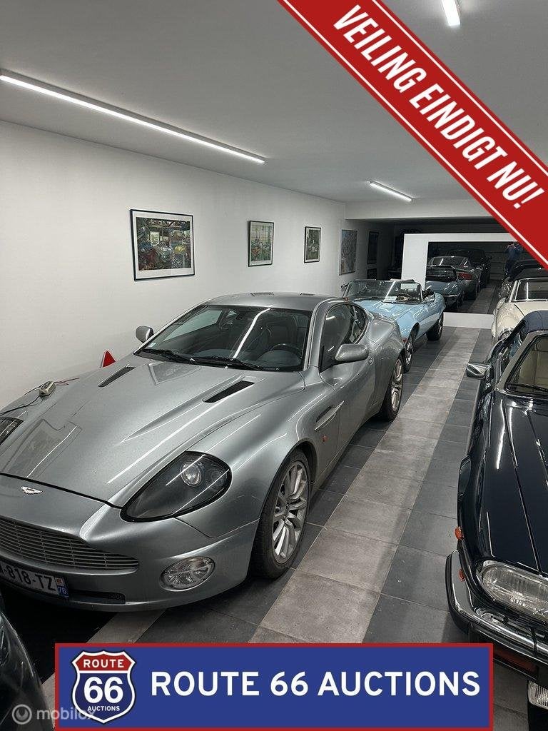 Aston Martin Vanquish | 2004 | Route 66 Auctions, Auto's, Gebruikt, Zwart, Bedrijf, Handgeschakeld
