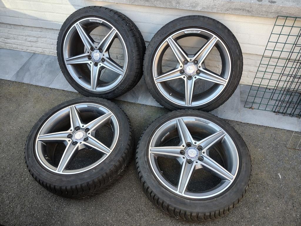 AMG velgen Mercedes c coupe, Auto-onderdelen, Banden en Velgen, Ophalen, 18 inch, Banden en Velgen, Winterbanden