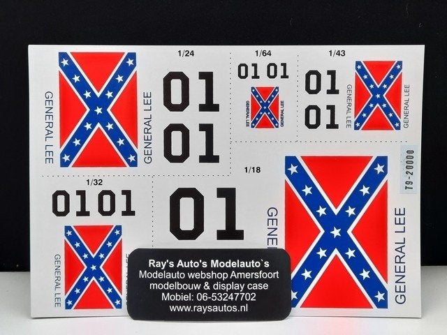Decals Dukes of Hazzard – Dodge Charger 1:18, Envoi, Neuf, Voiture, Autres marques
