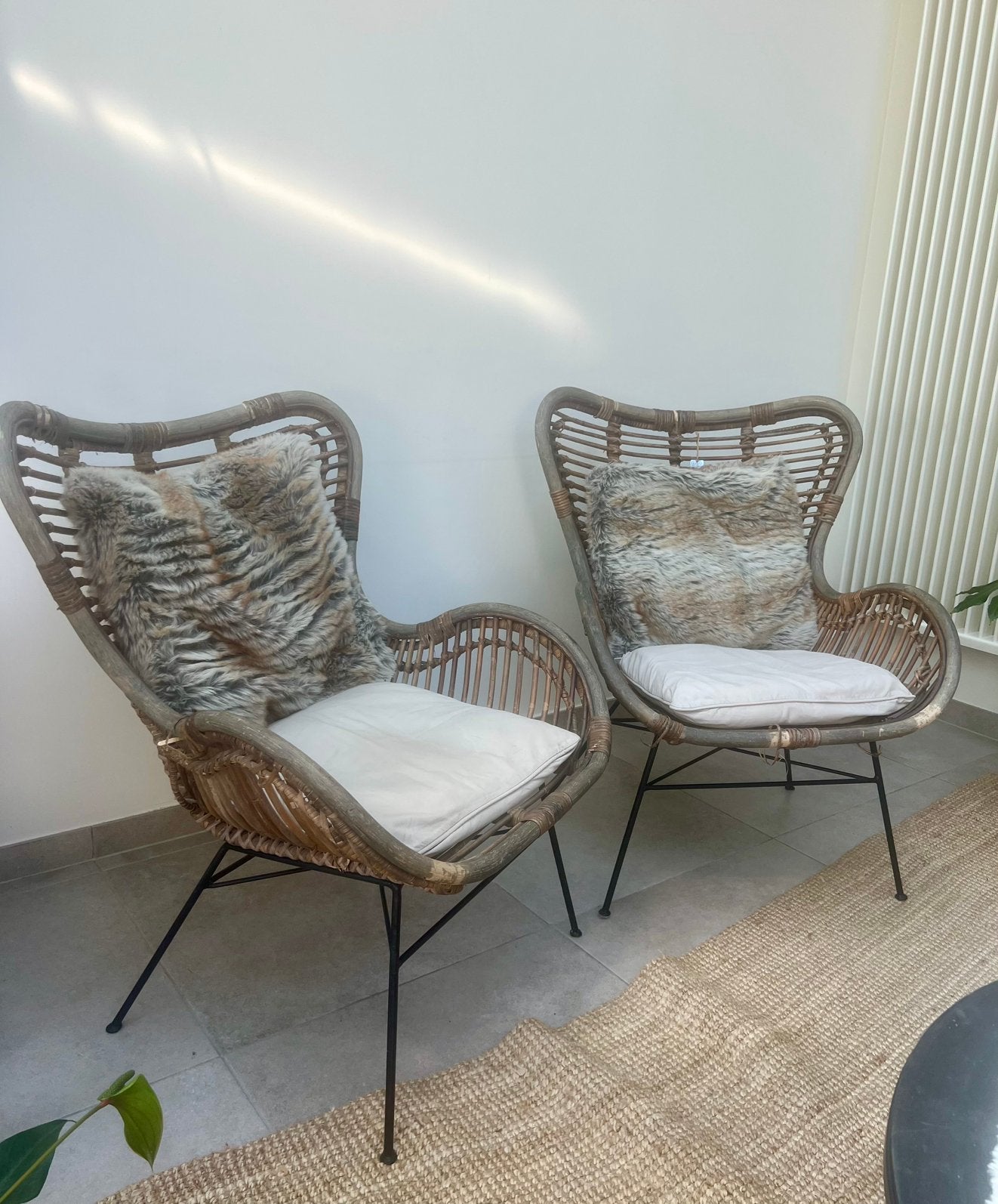 2 rotan lounge stoelen, Ophalen, Gebruikt, Rotan, Loungeset