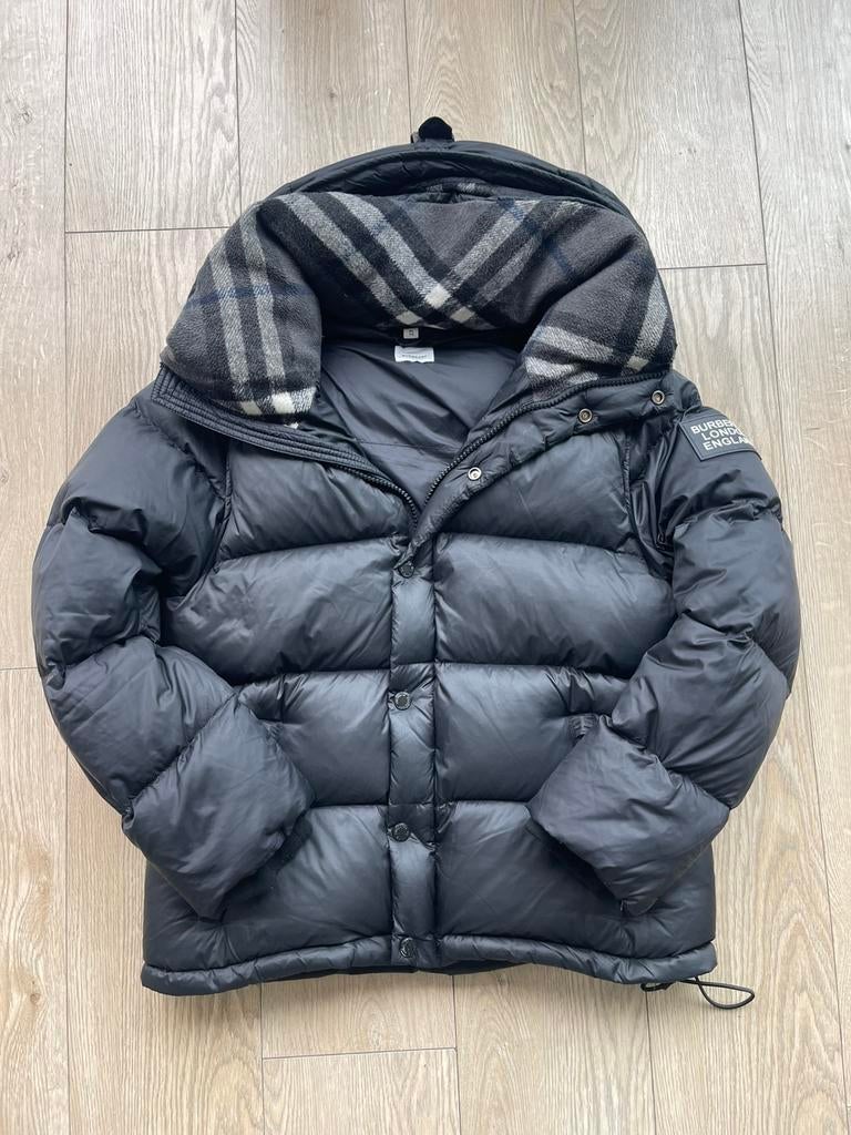 Burberry Puffer Jas XL, Kleding | Heren, Jassen | Winter, Zo goed als nieuw, Maat 56/58 (XL), Zwart, Ophalen of Verzenden