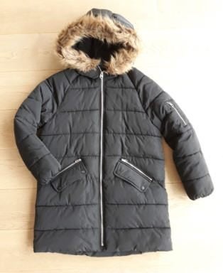 Zwarte winterjas meisje merk Zara - maat 164 NIEUWstaat, Meisje, Nieuw, Ophalen of Verzenden, Zara
