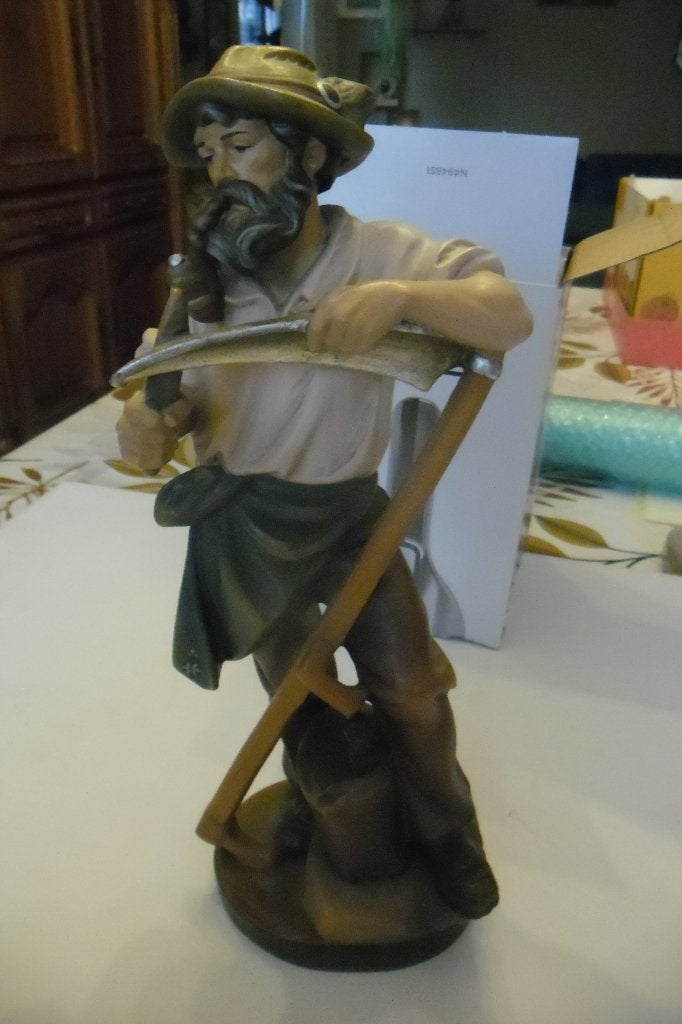 Houten beeldje, Bois, Enlèvement, Sculpture sur bois, Peint