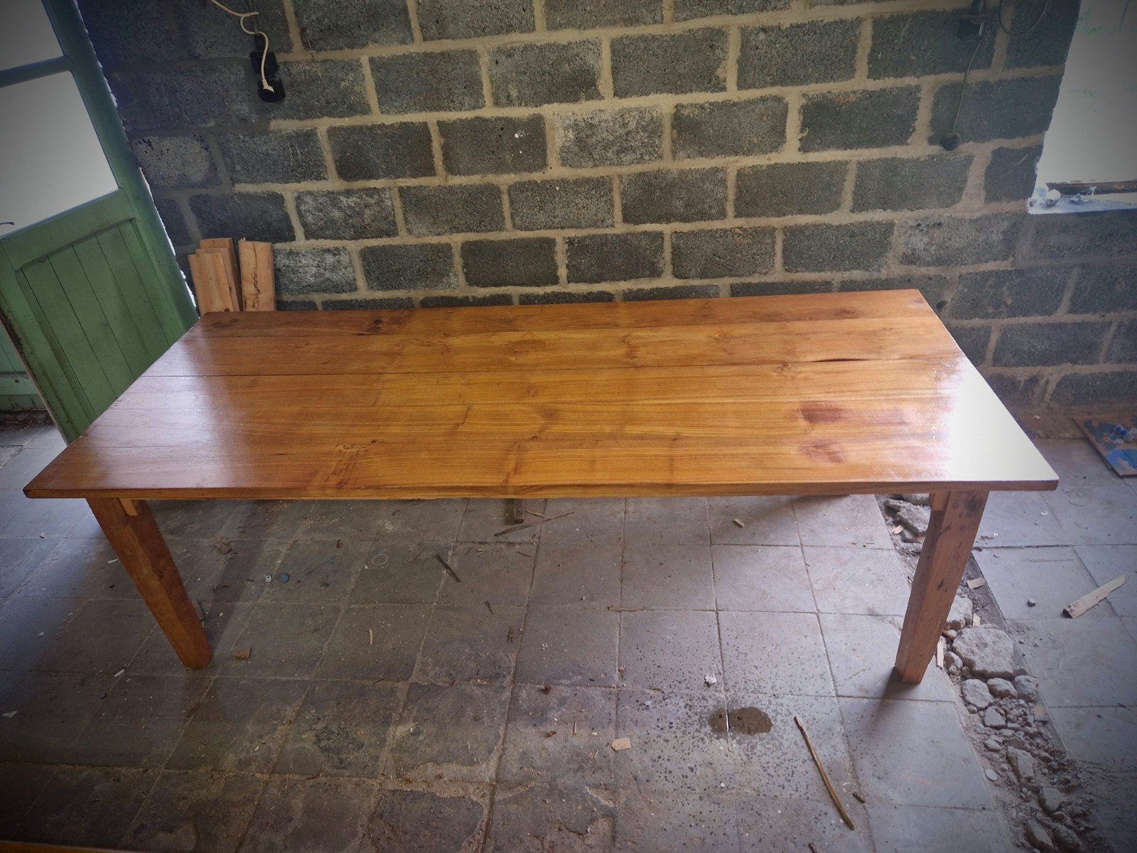 Table de monastère ancienne en chêne, Enlèvement