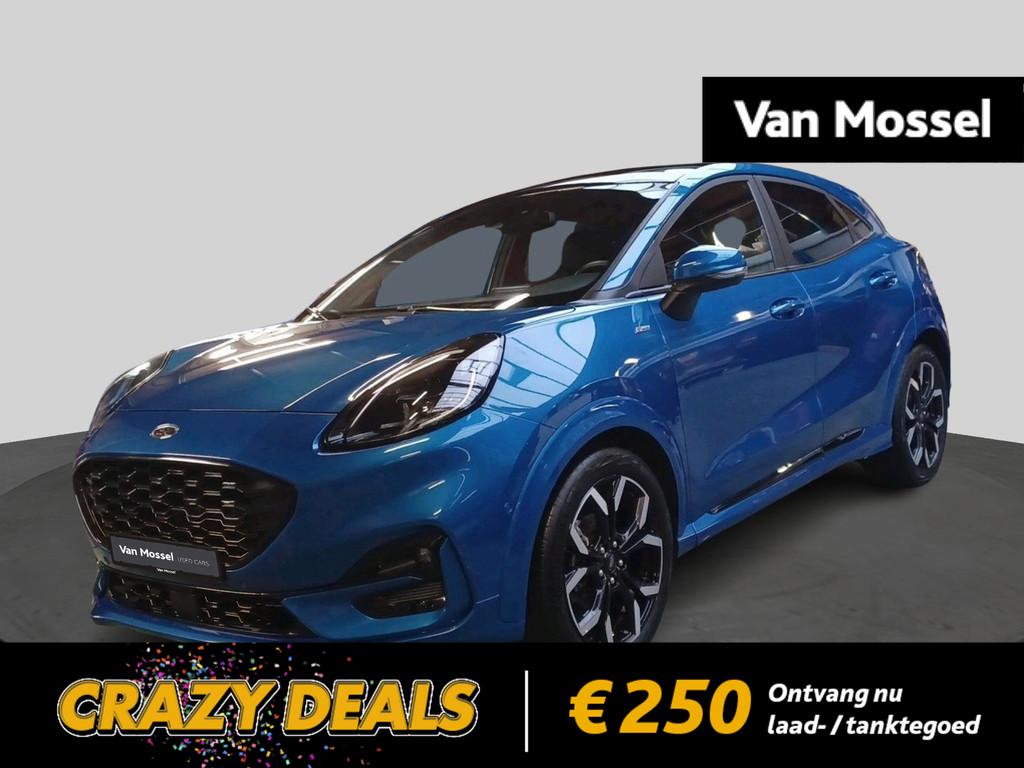 Ford Puma ST-Line X - Pano - MHEV - Trekhaak, Auto's, Stof, Blauw, https://public.car-pass.be/vhr/606e100c-fb57-47b2-a5cd-7034f3c27f7d