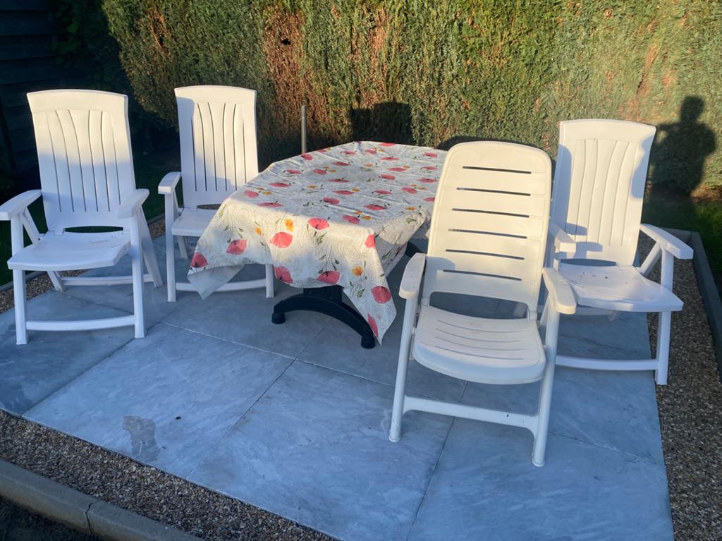 4 chaises de jardins, Enlèvement, Comme neuf