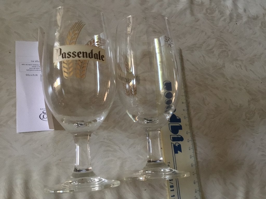6 verres à bière Passchendaele sur pieds, Collections, Marques de bière, Enlèvement ou Envoi, Neuf